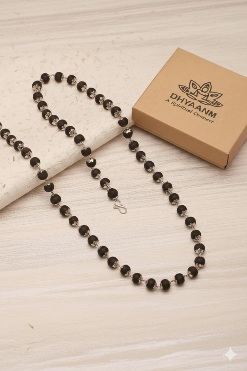 Silver Plated Karungali Mala